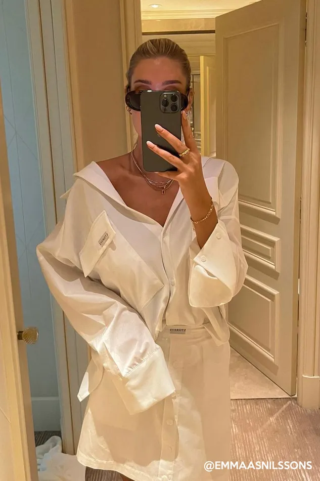 Storets Sandra Oversized Safari Shirt Women Shirts and Blouses