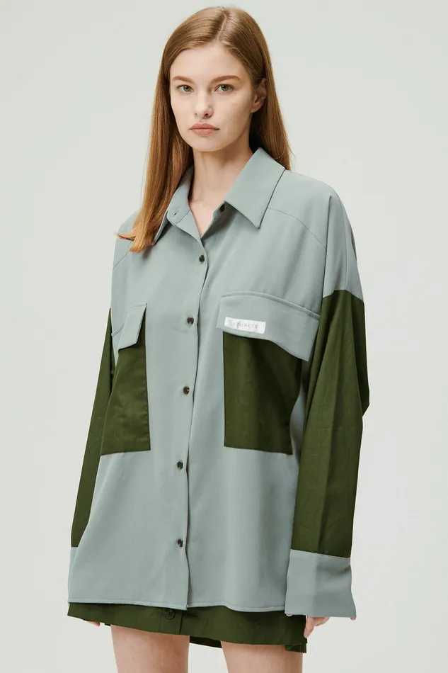 Storets Sandra Oversized Safari Shirt Women Shirts and Blouses