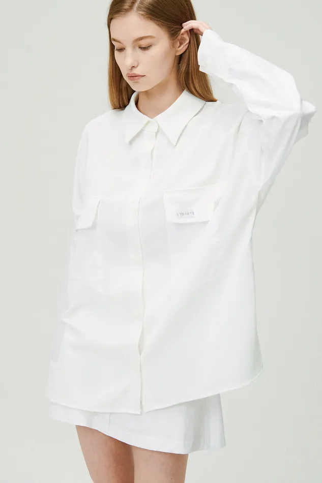 Storets Sandra Oversized Safari Shirt Women Shirts and Blouses