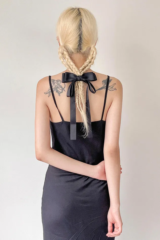 Storets Satin Ribbon Hair Pins Women HairandHats Storets Satin Ribbon Hair Pins Women HairandHats