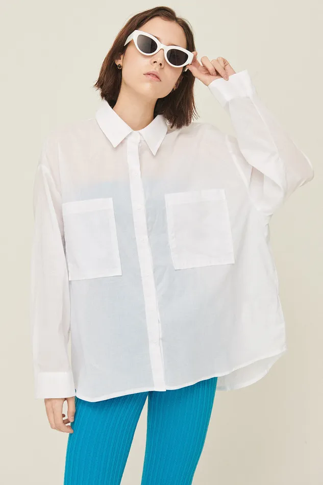 Storets Sophia Relaxed Fit Cotton Shirt Women Shirts and Blouses