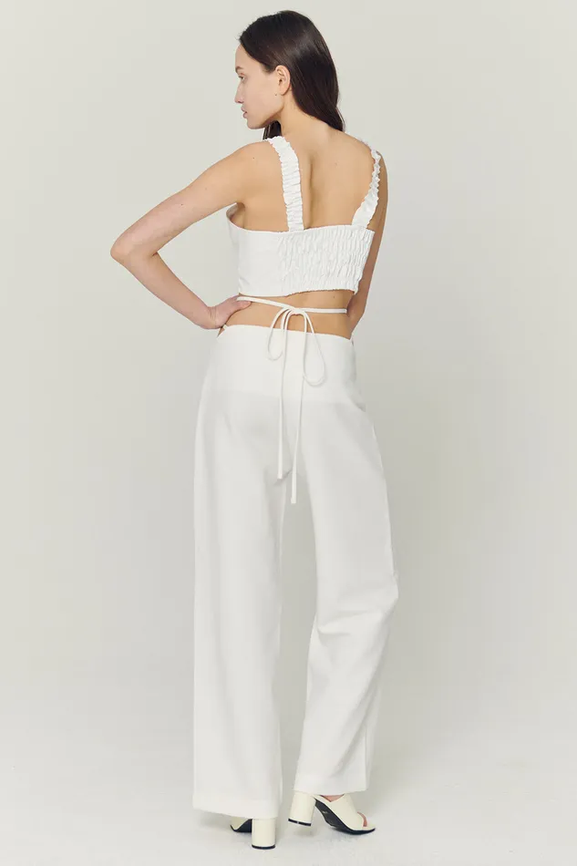 Storets Thea Wide Leg String Pants Women Trousers
