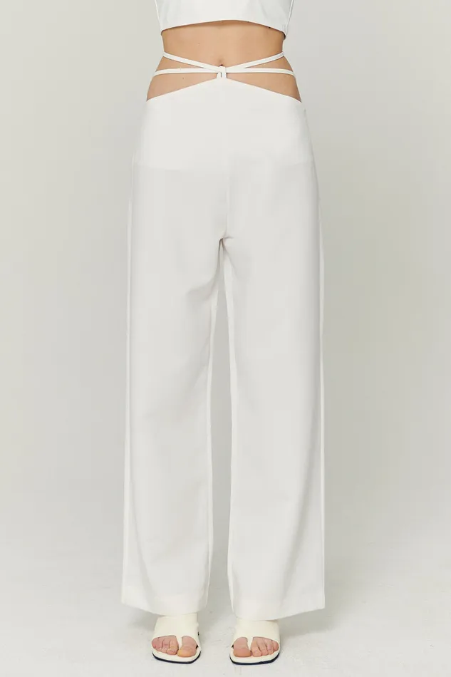 Storets Thea Wide Leg String Pants Women Trousers