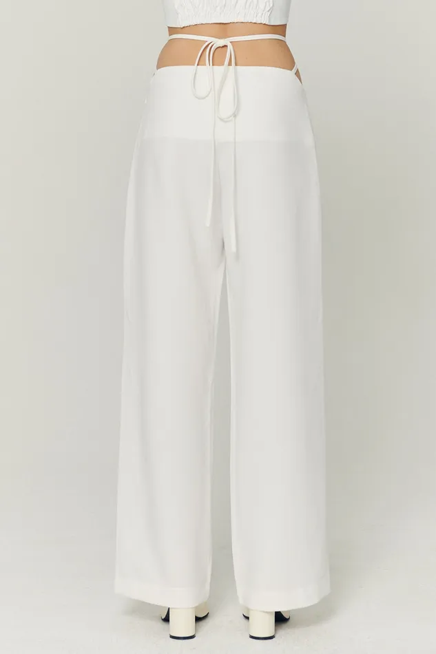 Storets Thea Wide Leg String Pants Women Trousers