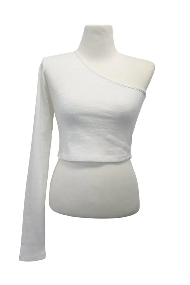 Storets Valen One Shoulder Crop Top Women Tops