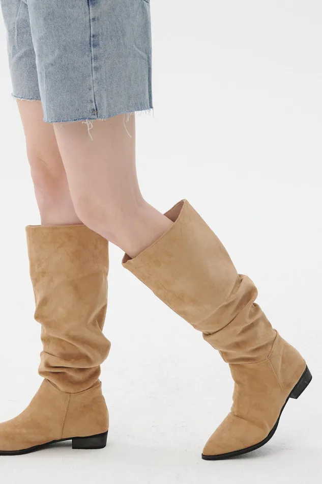 Storets WideLeg Ruched Boots Women Shoes