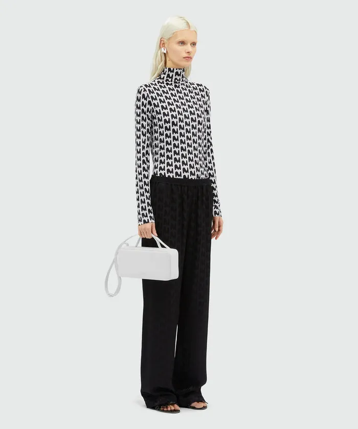 Stretch Fabric Shirt With 034Themwave034 Motif Women MSGM Tops And Shirts