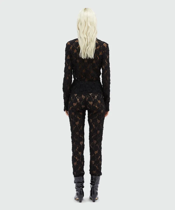 Stretch Lace Leggings Women MSGM Pants And Shorts