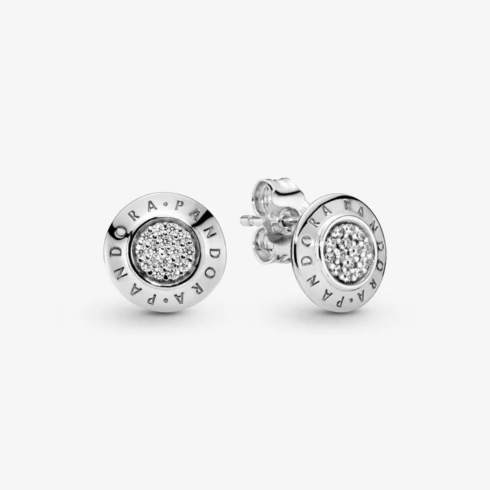 Stud Earrings Women Pandora Sparkling Pandora Logo Stud Earrings