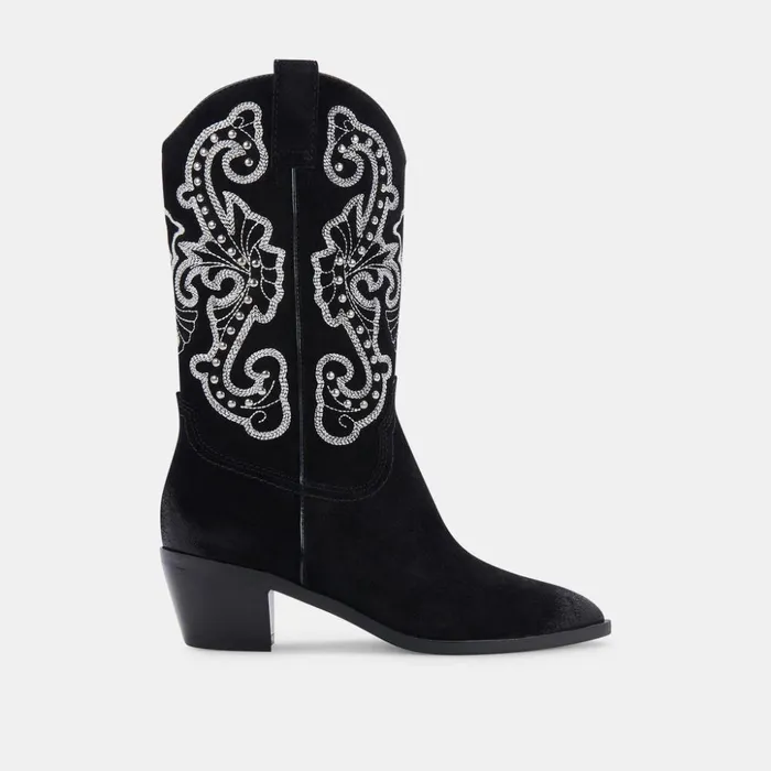 Sula Boots Black Suede Women Dolce Vita Boots and Booties