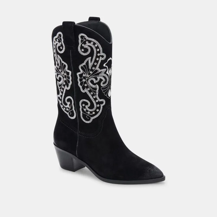 Sula Boots Black Suede Women Dolce Vita Boots and Booties