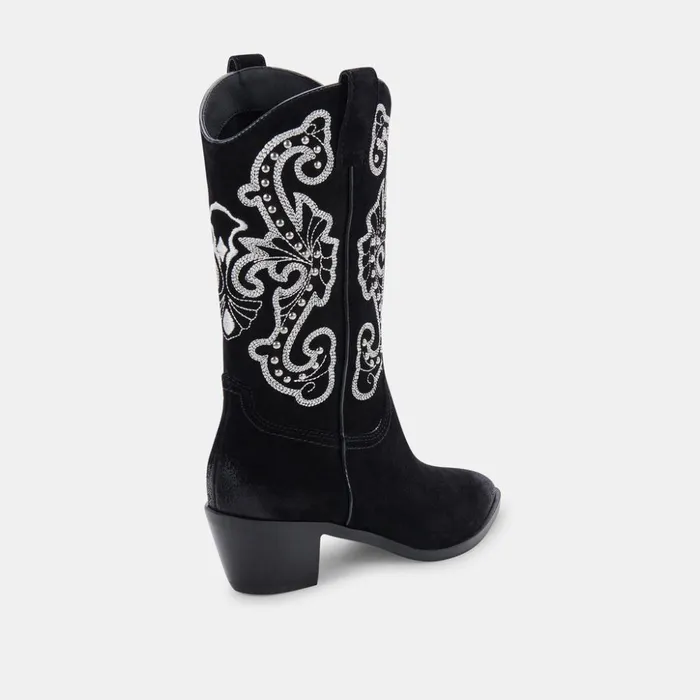 Sula Boots Black Suede Women Dolce Vita Boots and Booties