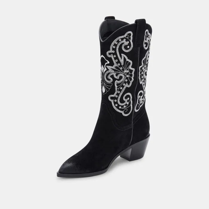 Sula Boots Black Suede Women Dolce Vita Boots and Booties