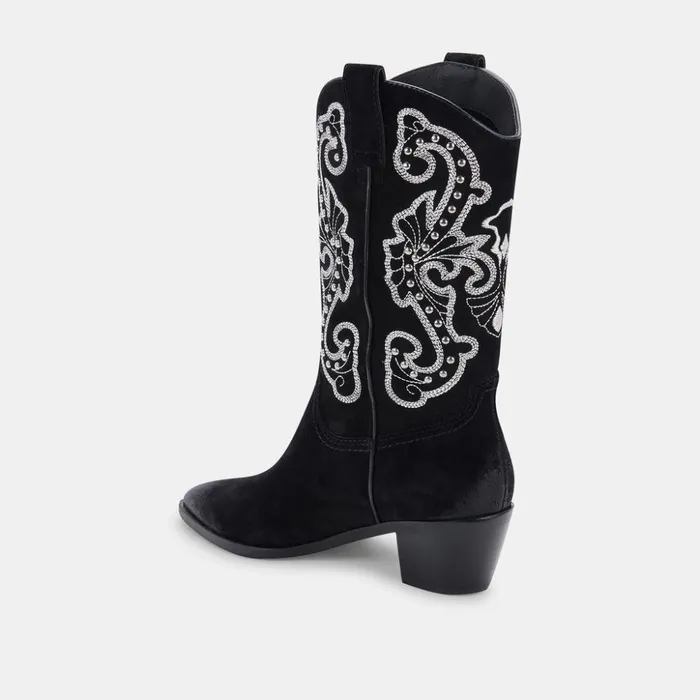 Sula Boots Black Suede Women Dolce Vita Boots and Booties
