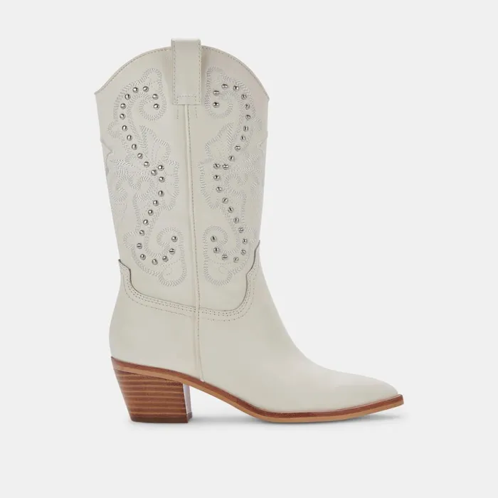 Sula Boots Off White Leather Women Dolce Vita Boots and Booties