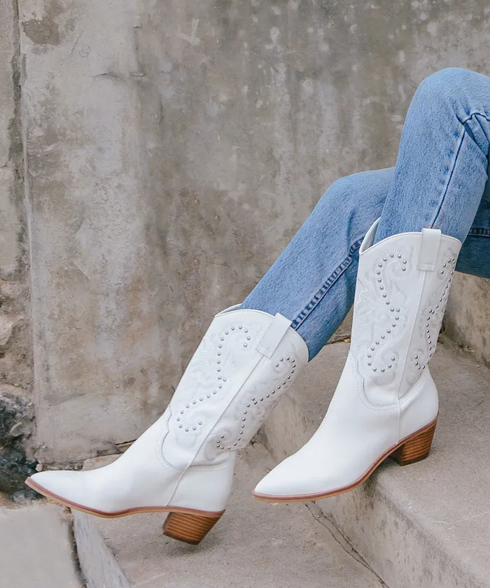 Sula Boots Off White Leather Women Dolce Vita Boots and Booties