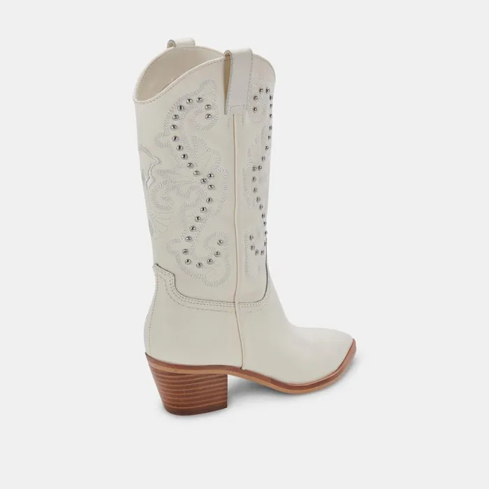Sula Boots Off White Leather Women Dolce Vita Boots and Booties