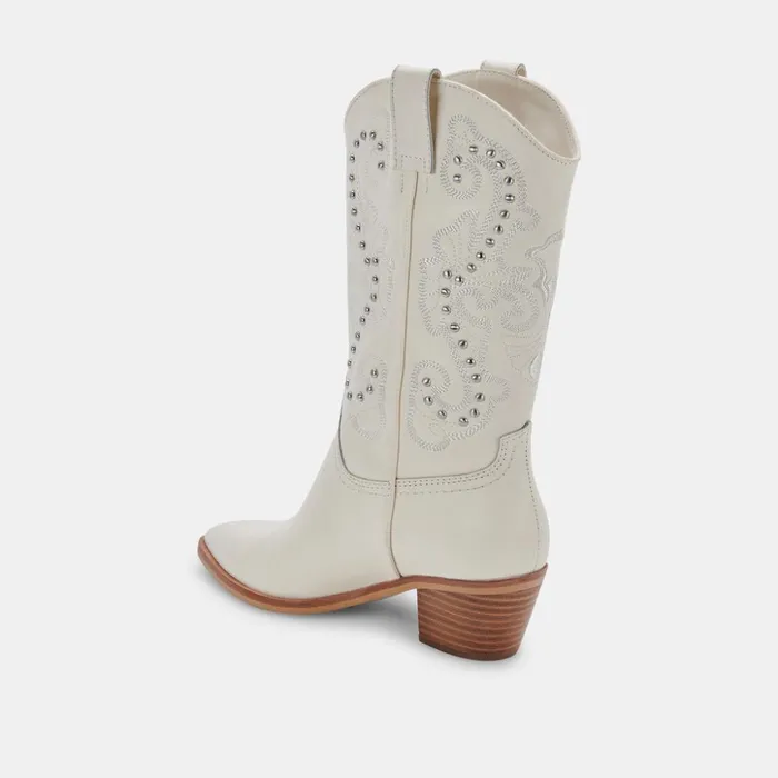 Sula Boots Off White Leather Women Dolce Vita Boots and Booties