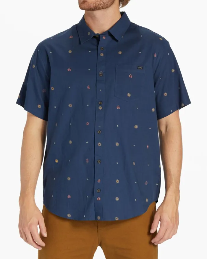 Sundays Mini Short Sleeve Shirt Blue Men Billabong Shirts