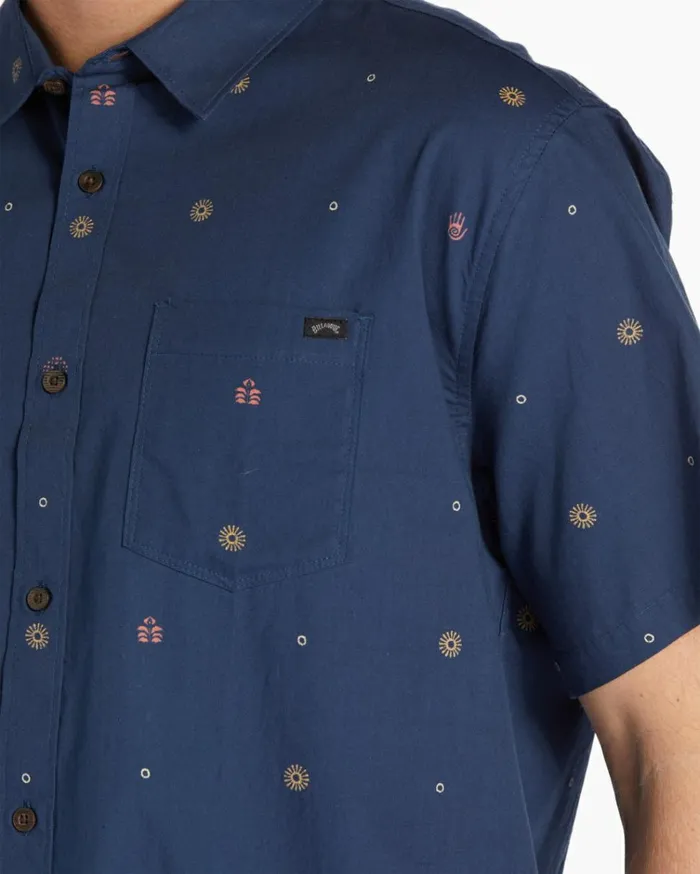 Sundays Mini Short Sleeve Shirt Blue Men Billabong Shirts