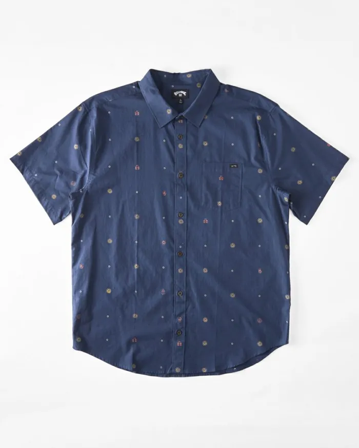 Sundays Mini Short Sleeve Shirt Blue Men Billabong Shirts