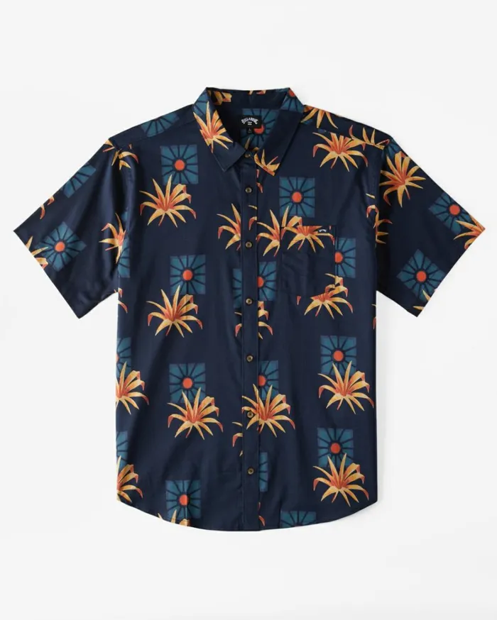 Sundays Short Sleeve Shirt Navy Men Billabong Shirts