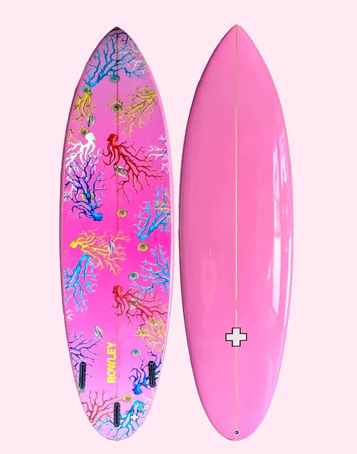 Surf and Swim Women Cynthia Rowley Custom 7039 Surfboard 8211 Gradient Corals