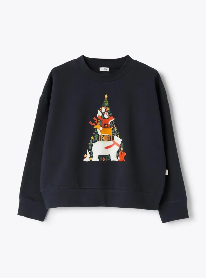 Sweatshirts Girl 216Boy 216 Il Gufo Christmasthemed Sweatshirt