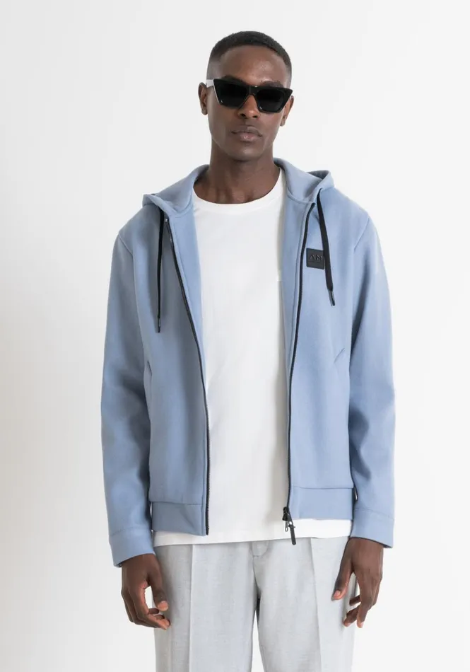 Sweatshirts Men Antony Morato Regular Fit Hoodie With Zip In Cotton Blend With Logo Powder