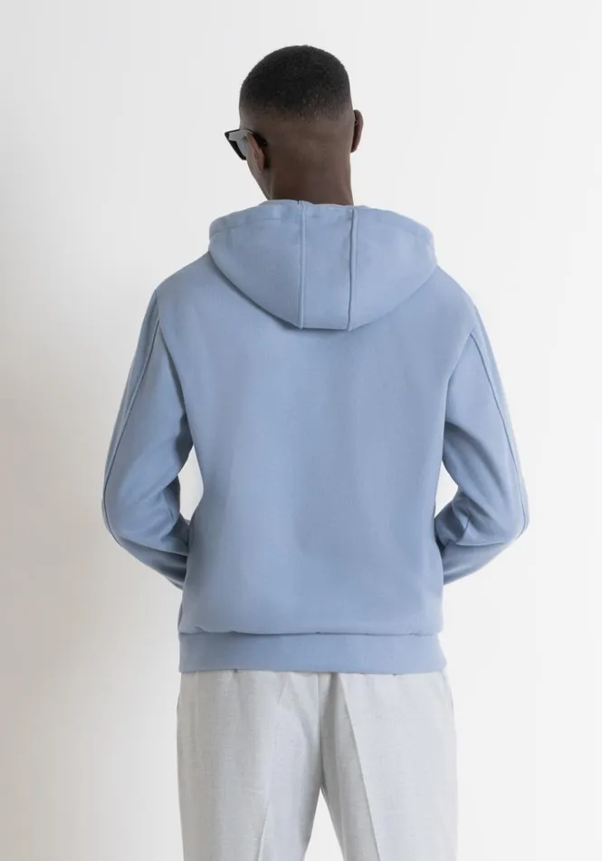 Sweatshirts Men Antony Morato Regular Fit Hoodie With Zip In Cotton Blend With Logo Powder
