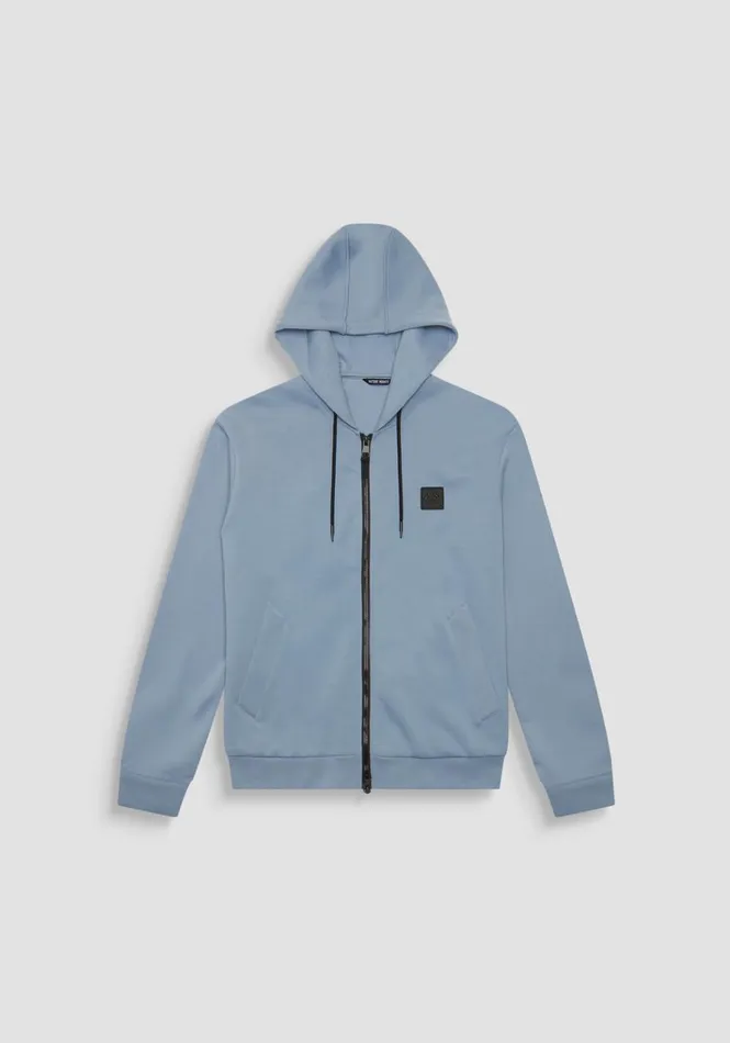 Sweatshirts Men Antony Morato Regular Fit Hoodie With Zip In Cotton Blend With Logo Powder
