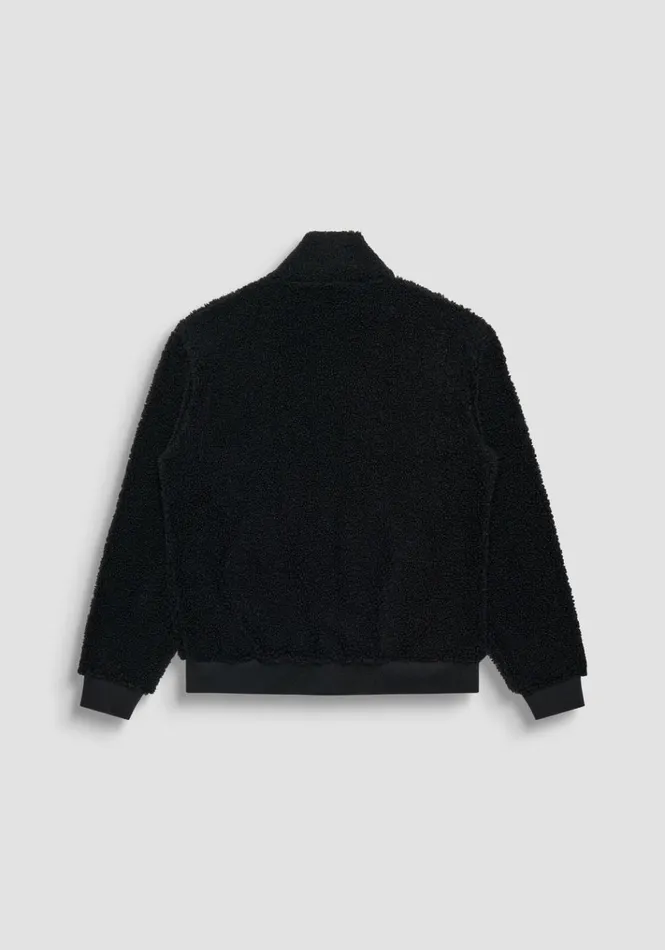 Sweatshirts Men Antony Morato Regular Fit Sweatshirt In Black TeddyEffect Fabric With Pockets Black