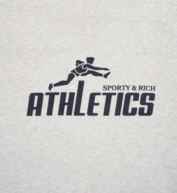 Sweatshirts Men Sporty and Rich 90s Athletics Crewneck 8211 Heather GrayNavy