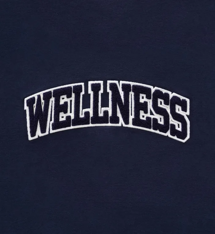 Sweatshirts Men Sporty and Rich Wellness Ivy Boucl Crewneck 8211 Navy