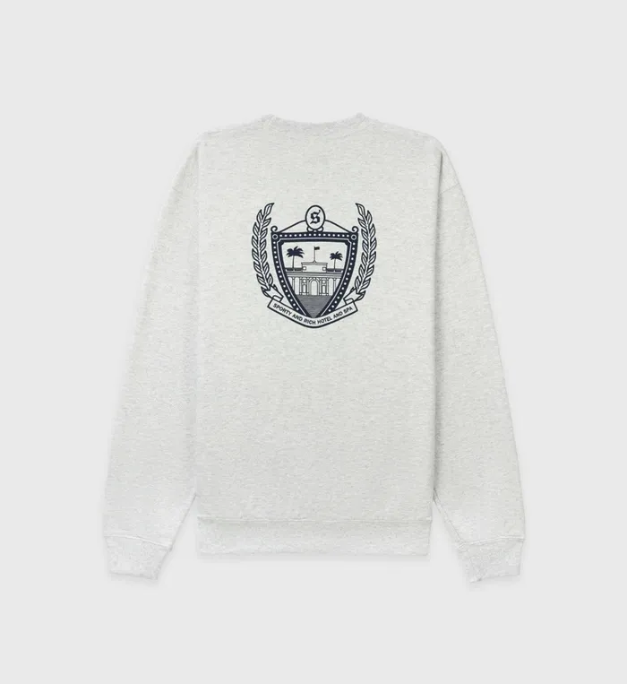 Sweatshirts Women Sporty and Rich Beverly Hills Crewneck 8211 Heather Gray