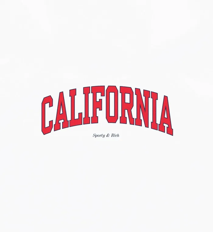 Sweatshirts Women Sporty and Rich California Crewneck 8211 WhiteBright Red