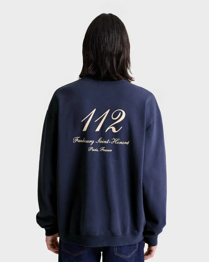 Sweatshirts Women Sporty and Rich Faubourg Crewneck 8211 NavyCream