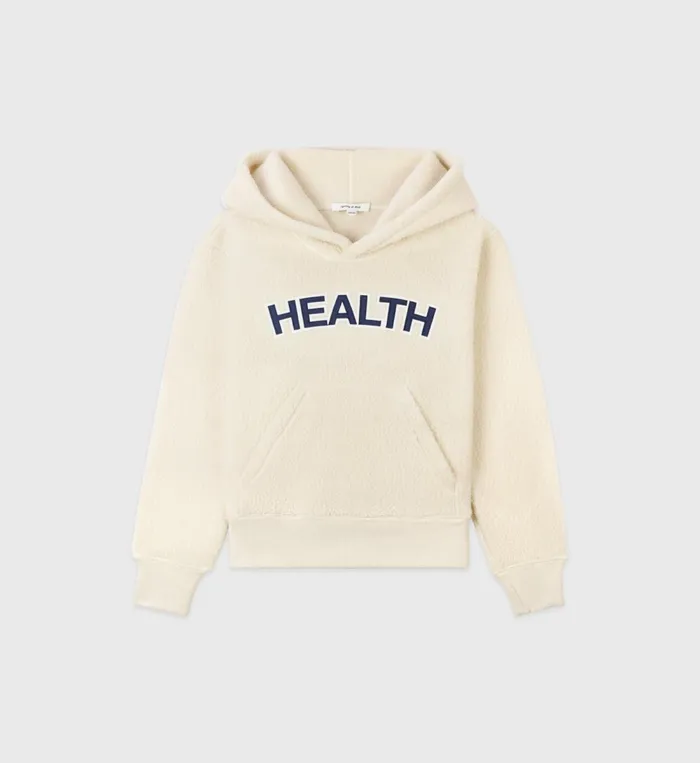 Sweatshirts Women Sporty and Rich Sherpa Health Hoodie 8211 Cream