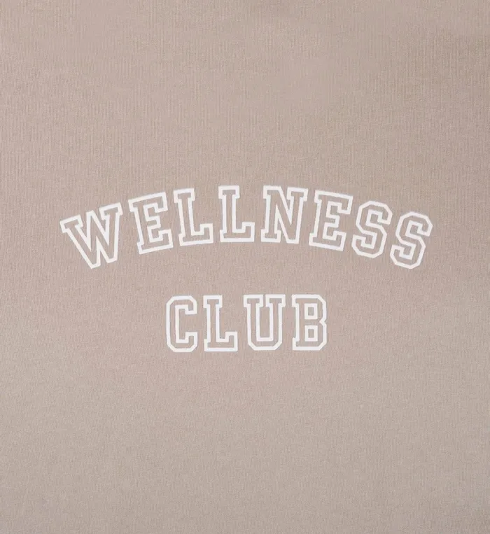 Sweatshirts Women Sporty and Rich Wellness Club Flocked Crewneck 8211 ElephantWhite