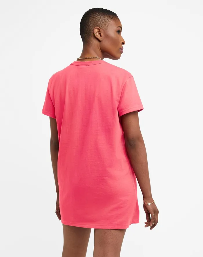TShirt Dress Script Logo Joyful Pink Heather Women Champion Skorts and Dresses