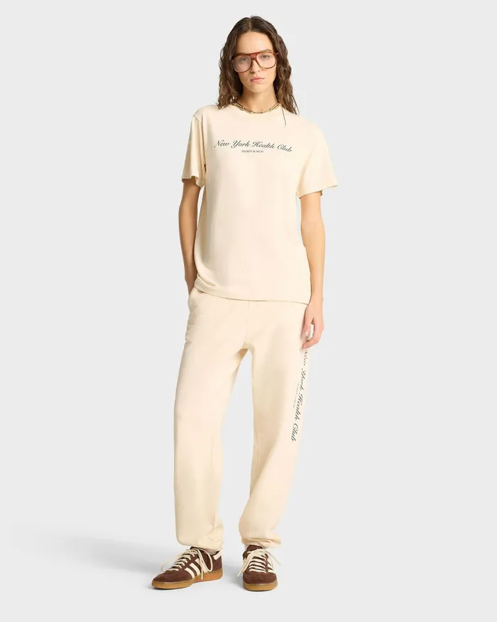 TShirts and Tops Women Sporty and Rich NY Health Club TShirt 8211 CreamNavy