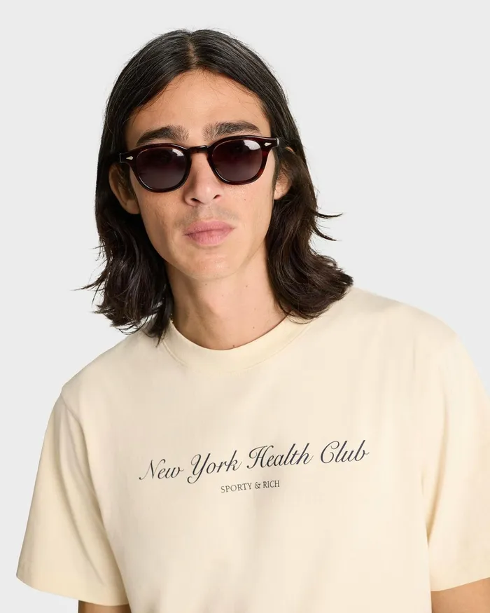 TShirts and Tops Women Sporty and Rich NY Health Club TShirt 8211 CreamNavy