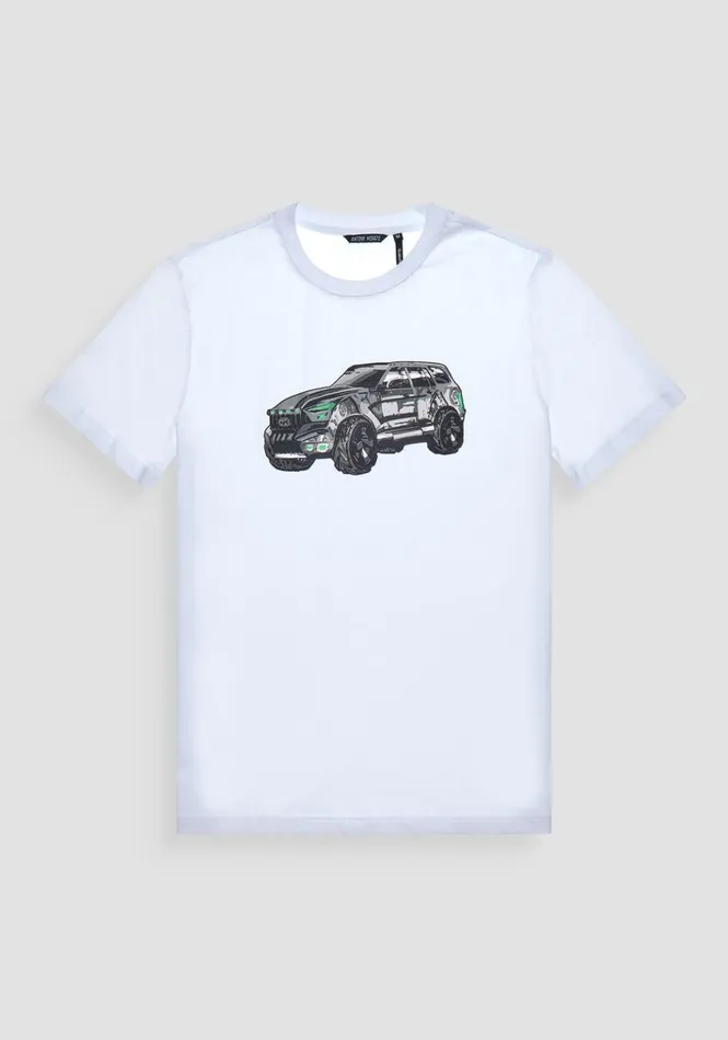 TShirts And Polo Men Antony Morato Slim Fit Cotton Jersey TShirt With Logo White