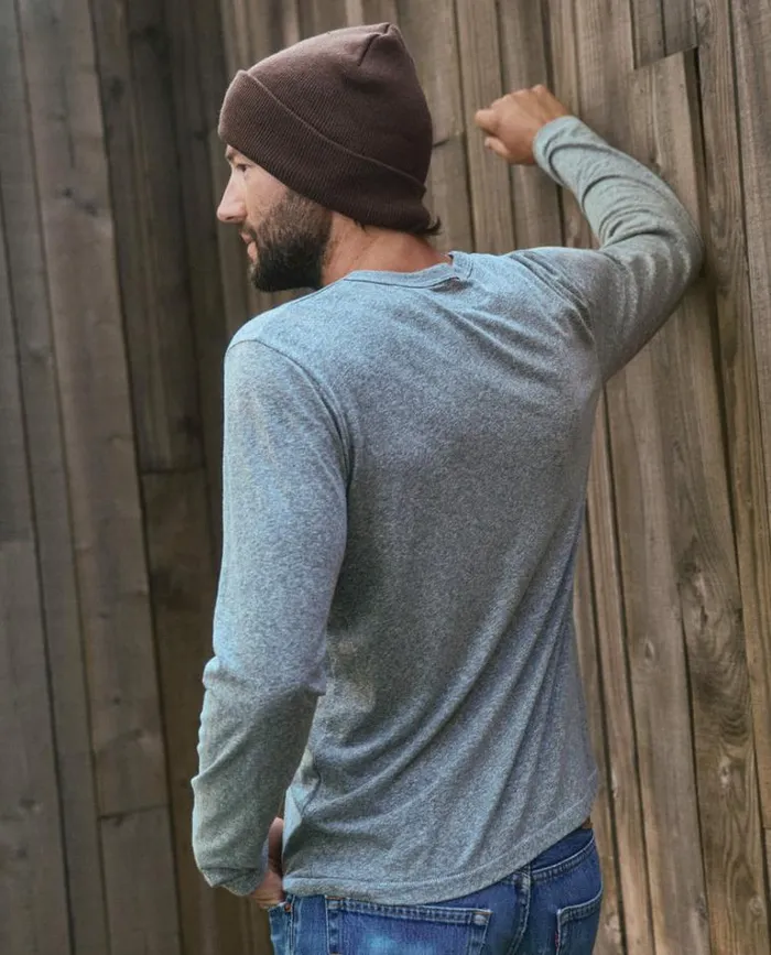 Tshirts Men039s The Great The Men039s Slim Henley Heather Grey