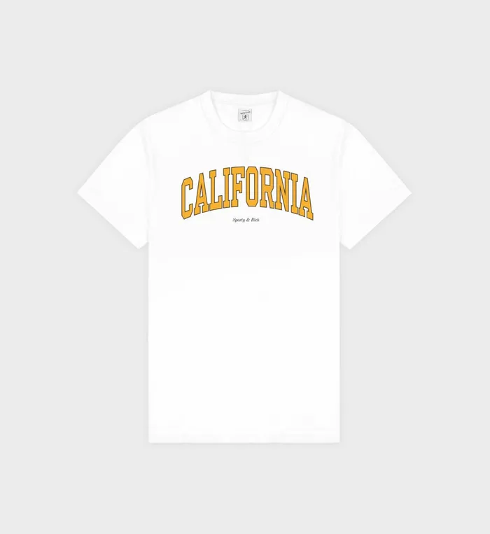 TShirts Men Sporty and Rich California TShirt 8211 WhiteGold