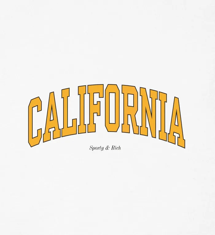 TShirts Men Sporty and Rich California TShirt 8211 WhiteGold