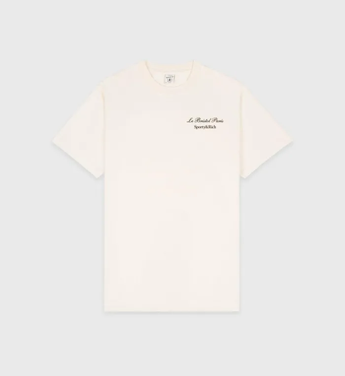 TShirts Men Sporty and Rich Faubourg T Shirt 8211 CreamChocolate