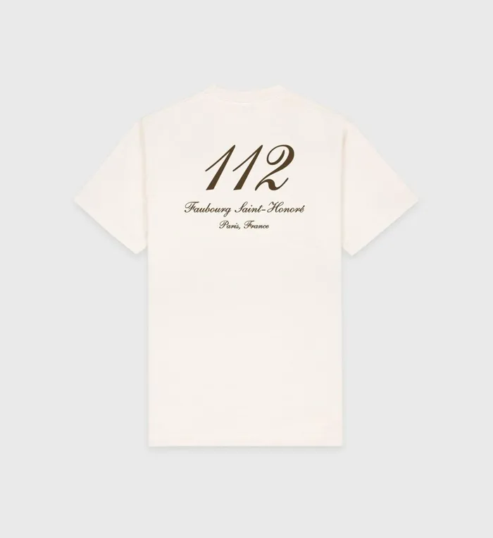 TShirts Men Sporty and Rich Faubourg T Shirt 8211 CreamChocolate