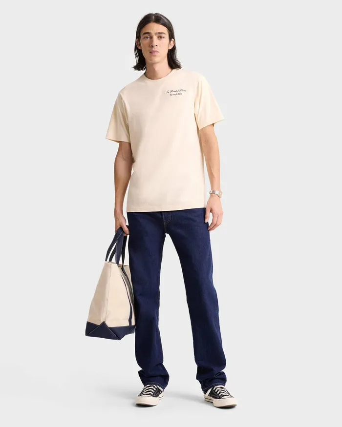 TShirts Men Sporty and Rich Faubourg T Shirt 8211 CreamChocolate