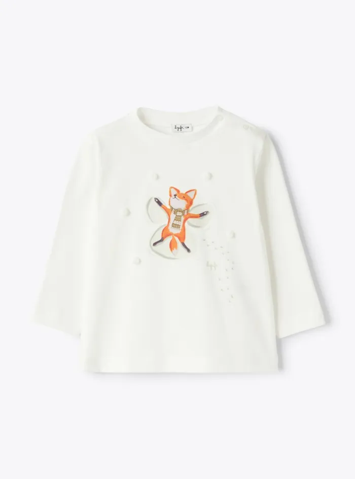 Tshirts Shirts And Bodies Baby 036 Il Gufo Cotton Jersey Tshirt With Print